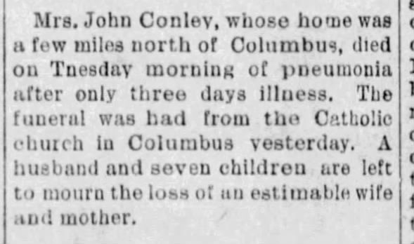 Clipping from The Columbus Telegram